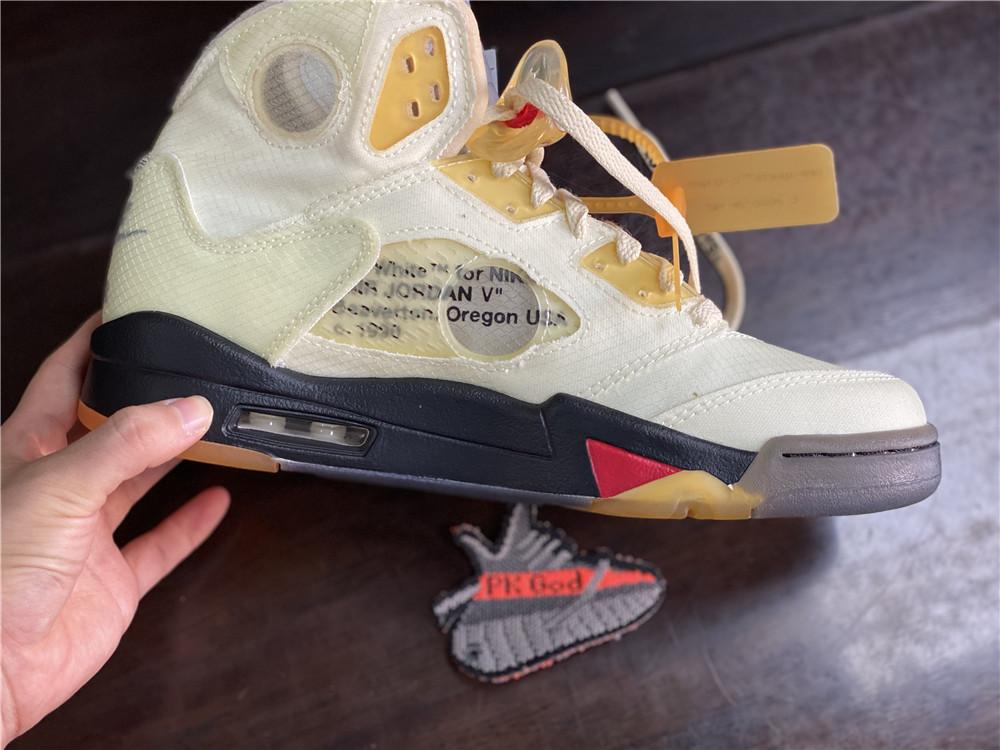 PK God Air Jordan 5 Retro X off white Sail retail materials ready to ship